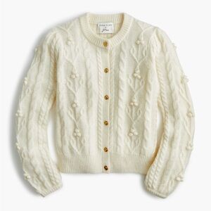 J. Crew Demylee Ivory Knit Cardigan XL